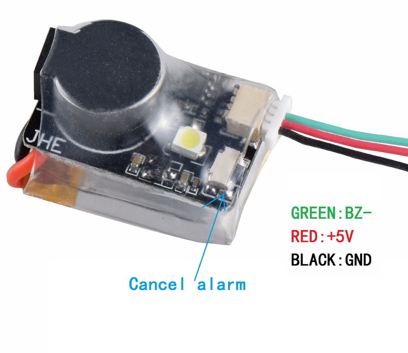 JHEMCU JHE42B/ JHE42B_S/ JHE20B Mini Finder 5V Super Loud Buzzer Tracker 110dB w/ LED Buzzer Alarm