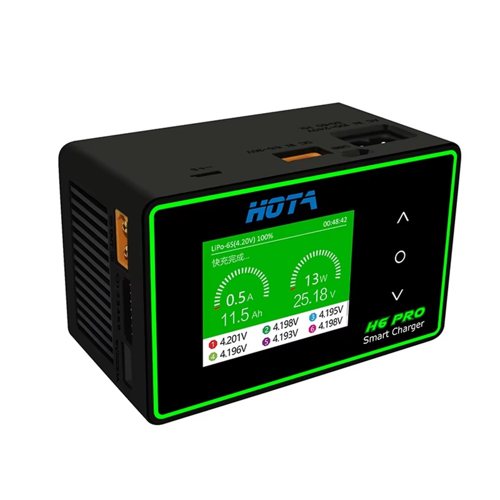 HOTA H6 Pro Duo AC 200W DC 700W 26A Mini Battery Charger 1-6S Lipo NiMh Li-ion Ni-Cd Digital RC Balance Charger Discharger Tools-HPXGRC