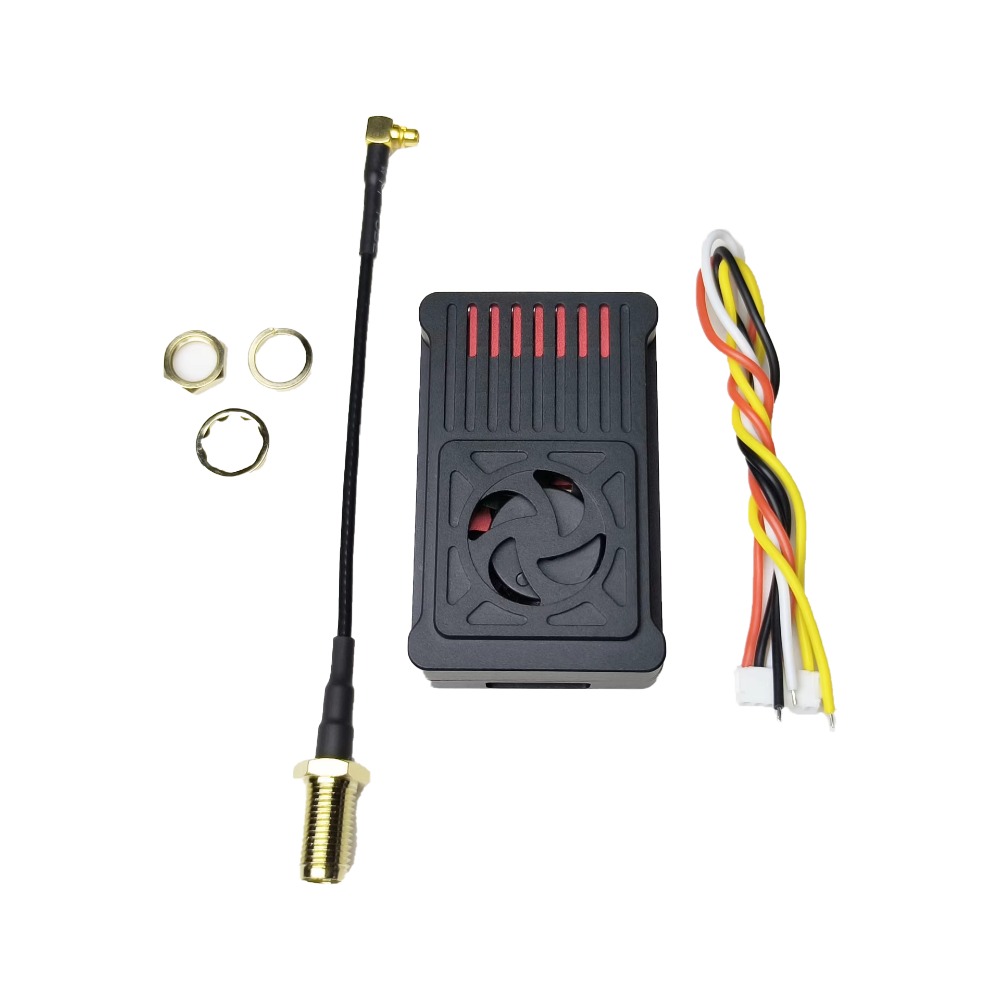 5.8G 4W FPV VTX 48CH 4000W Video Transmitter Built-in Heat Sink+Fan 