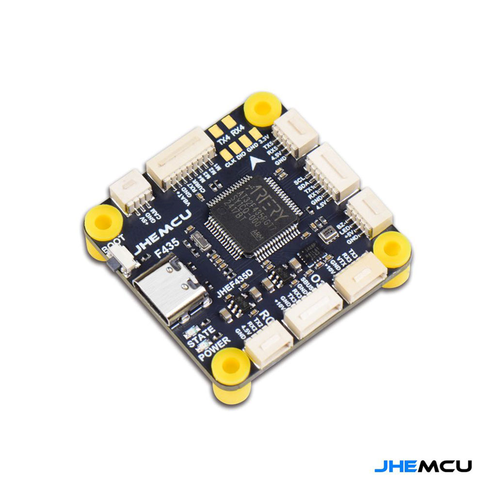 JHEMCU GF30F43 Flight Controller ICM42688P Support OSD GPS With Black Box 16MB Barometer BEC 3-6S