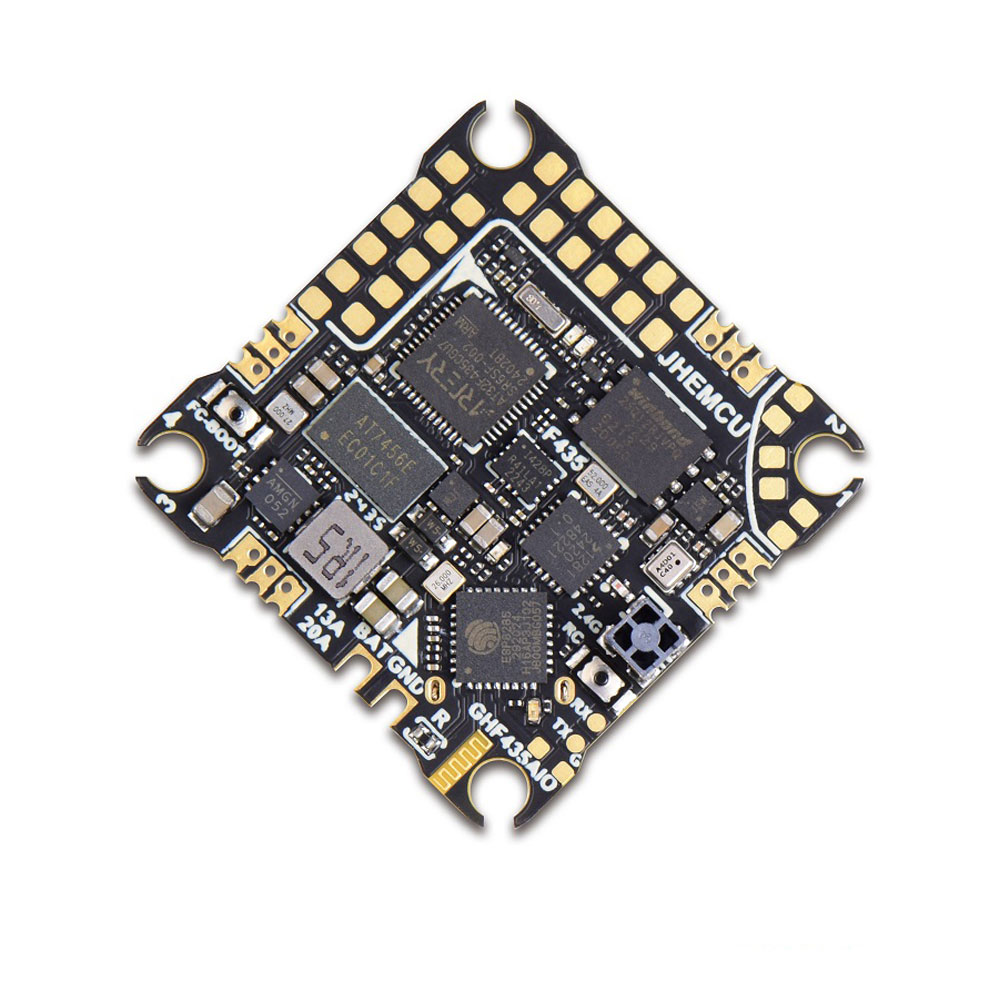 JHEMCU GHF435AIO 20A Flight Controller 2-4S with OSD Baro Blackbox 16MB GPS Built-in ELRS 2.4G CRSF