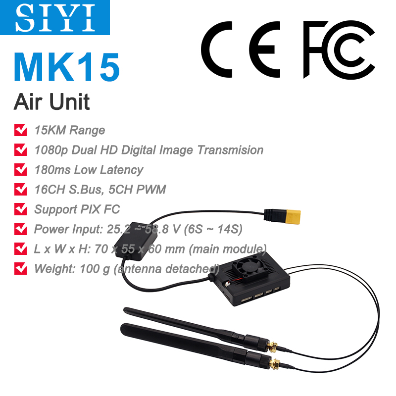 SIYI MK32 HM30 MK15 Air Unit with Long Range Full HD 1080p Image Transmission SBUS PWM Ethernet Mavlink Telemetry Datalink-HPXGRC