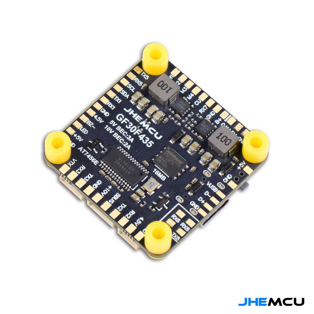 JHEMCU GF30F43 Flight Controller ICM42688P Support OSD GPS With Black Box 16MB Barometer BEC 3-6S