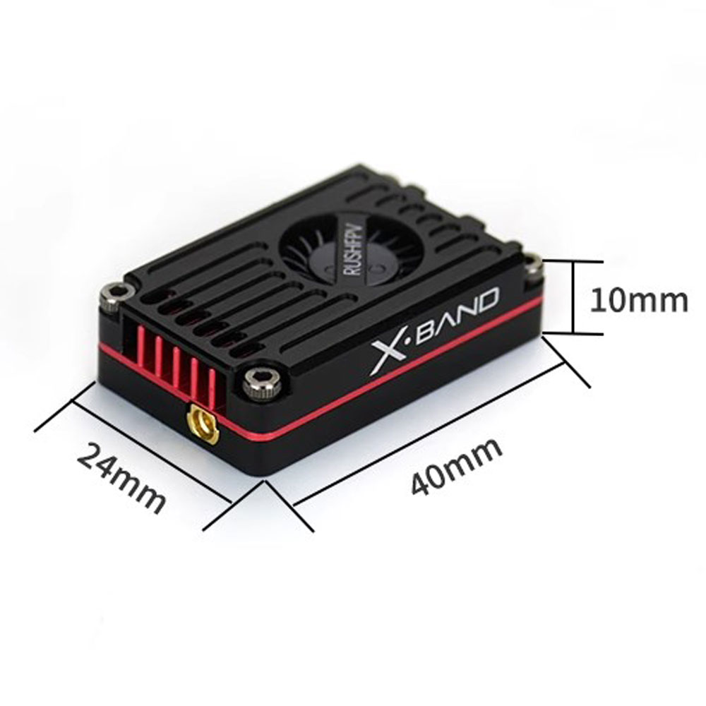 RUSHFPV MAX SOLO XBAND 4.9G 2.5W 8CH Transmitter VTX 4.9Ghz CNC Shell Built-In Cooling Fan 