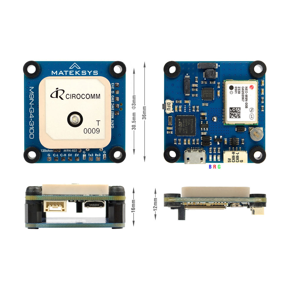 MATEKSYS GNSS M9N-G4-3100