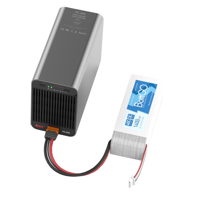 ISDT FD-200 FD200 200W 25A Smart Control Discharger Support 2-8S Lipo Battery Current Wireless APP Control for RC Drone-HPXGRC