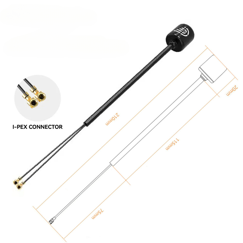 RunCam Compatible DJI O3 Dual Antenna IPEX Interface 170mm 210mm 