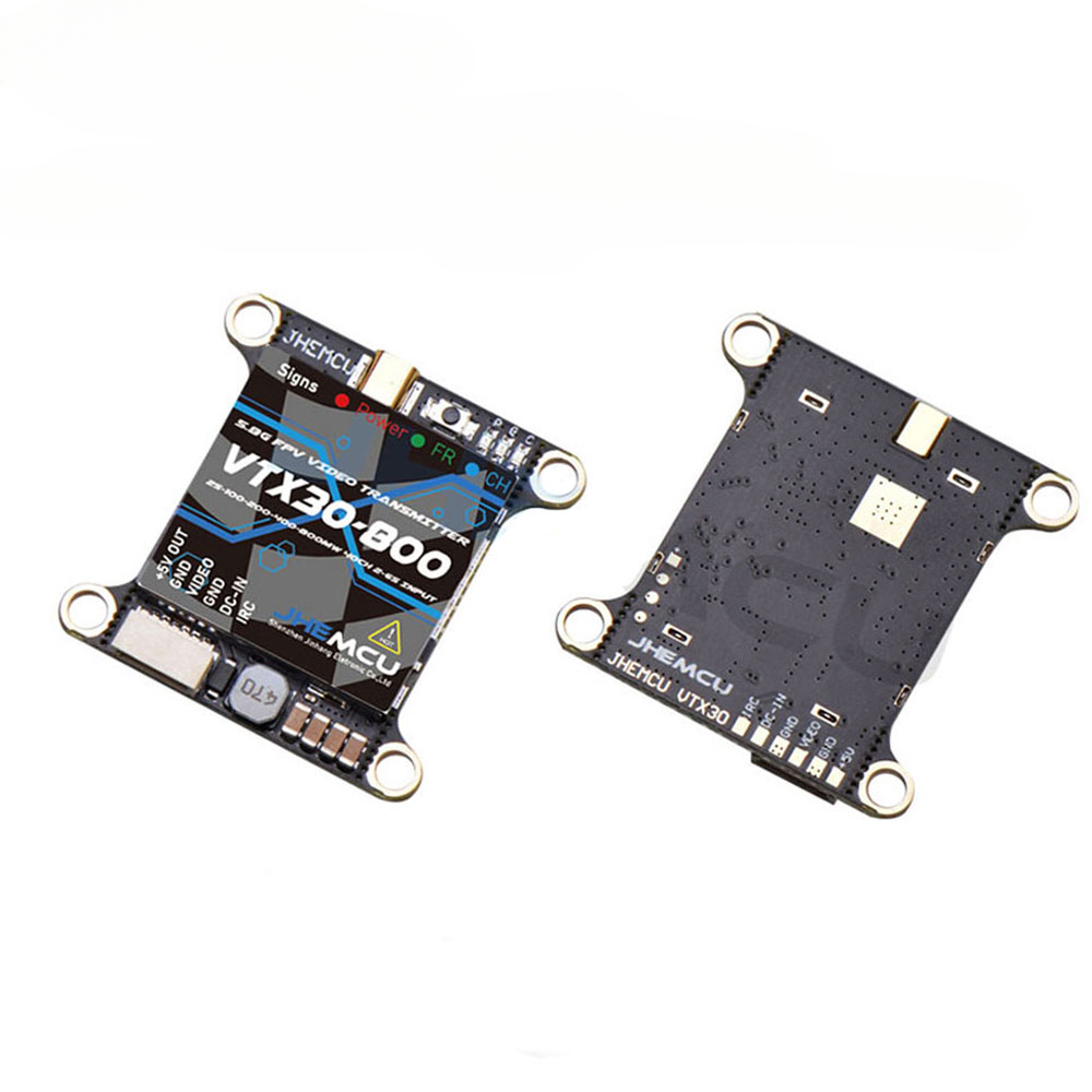 JHEMCU VTX30-800 5.8G 40CH PitMode 25mW 100mW 200mW 400mW 800mW Adjustable VTX 2-6S 30X30mm