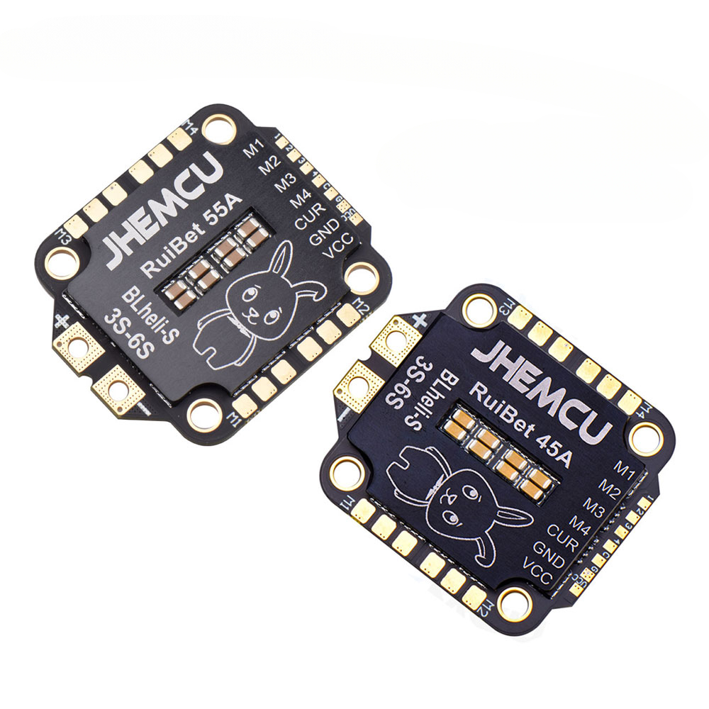 JHEMCU RuiBet 45A/55A ESC BLHELI_S Dshot600 4in1 Brushless ESC 3-6S 30.5X30.5 M4
