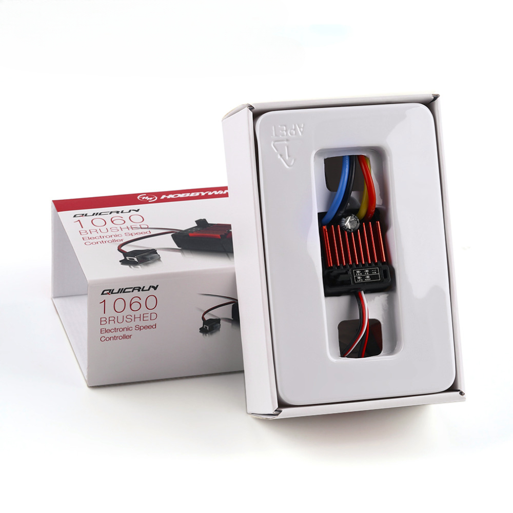 HobbyWing QuicRun 1060 60A Brushed Electronic Speed Controller ESC Waterproof With Switch Mode BEC For 1:10 RC Car-HPXGRC