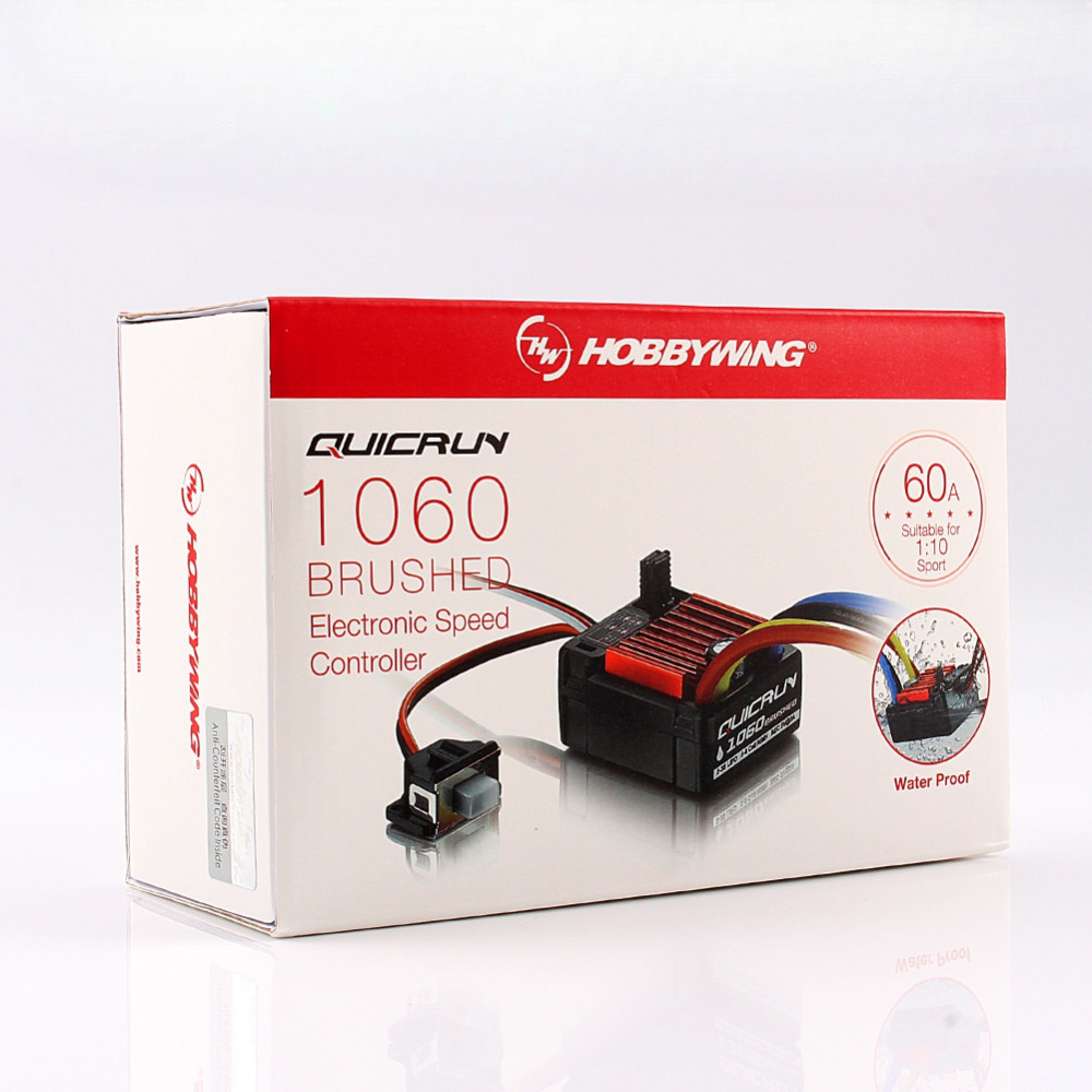 HobbyWing QuicRun 1060 60A Brushed Electronic Speed Controller ESC Waterproof With Switch Mode BEC For 1:10 RC Car-HPXGRC