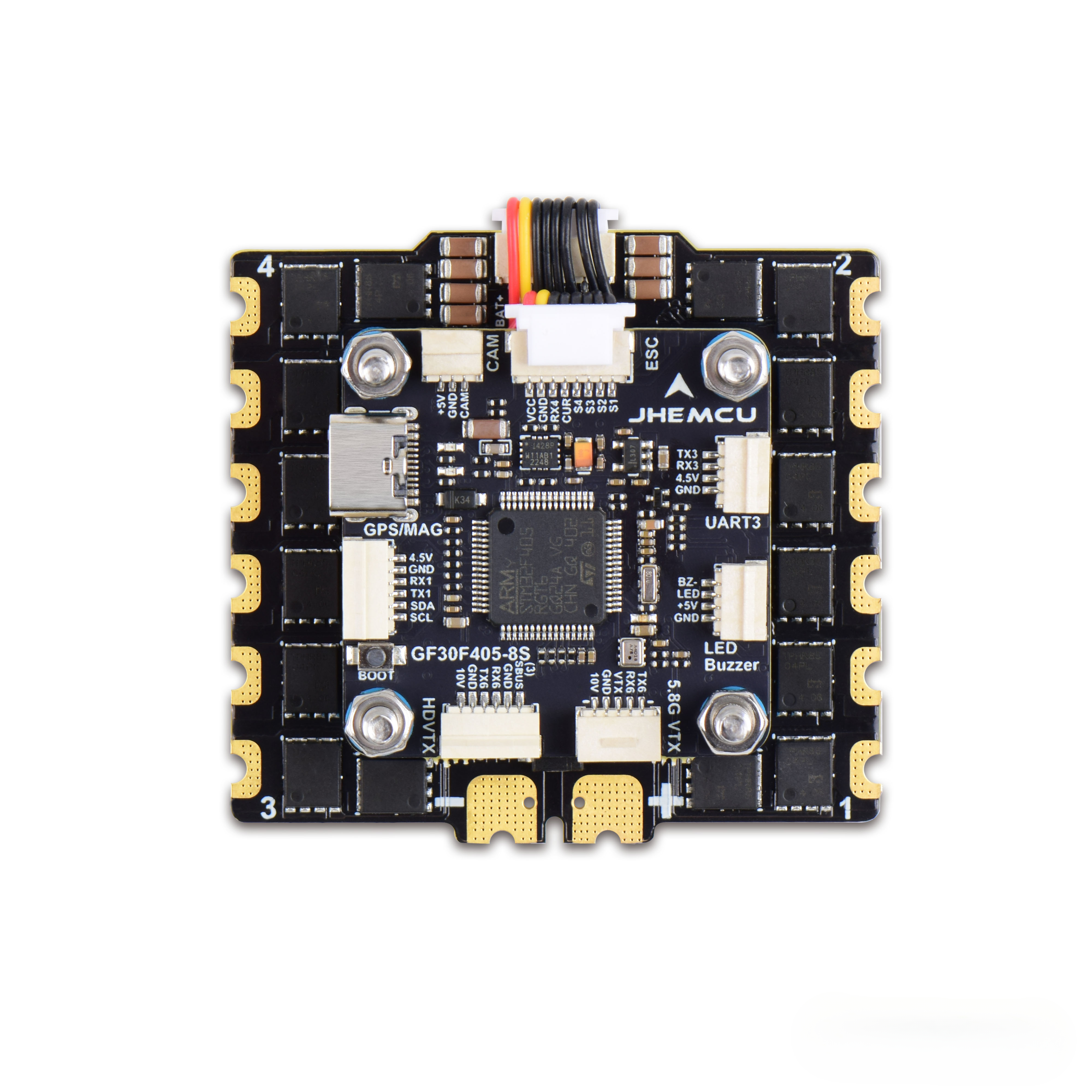 JHEMCU GF30F405 Flight Controller ICM42688P With 90A/ 110A ESC 3-8S Lipo for RC FPV Long Range Drone