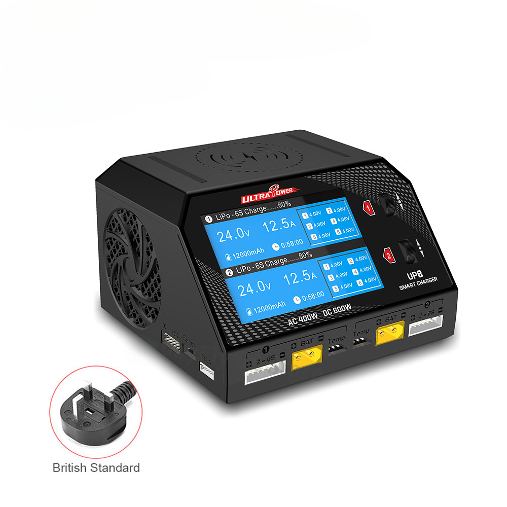 ULTRA Power UP8 Dual Channel 600W Smart Charger Wireless Aircraft Battery Charger