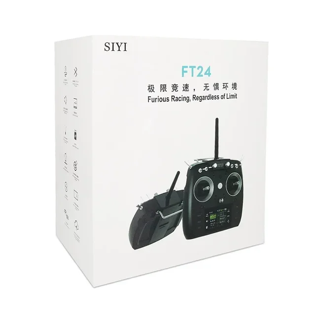 SIYI FT24 2.4GHz 12CH 15KM Long Range Transmitter with FR/FR Mini OTA Receiver for External R9M/TBS Multi-protocol RF System-HPXGRC