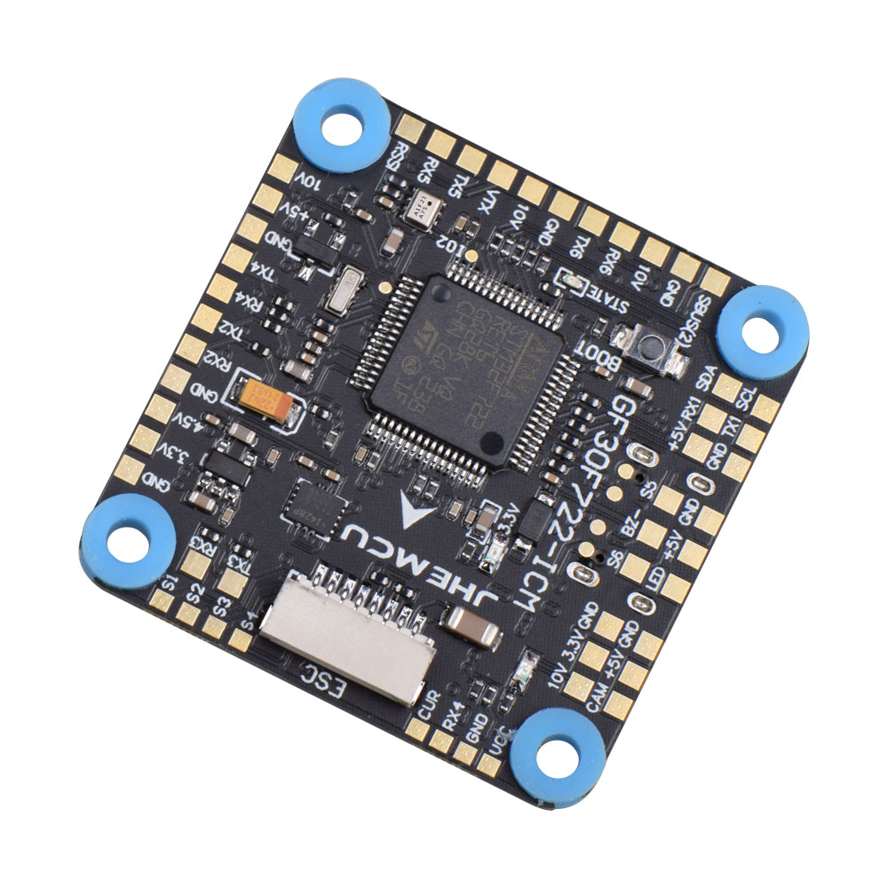 JHEMCU GF30F722-ICM F722 Baro OSD 5V 10V Dual BEC Flight Controller 3-8S 30.5X30.5mm 