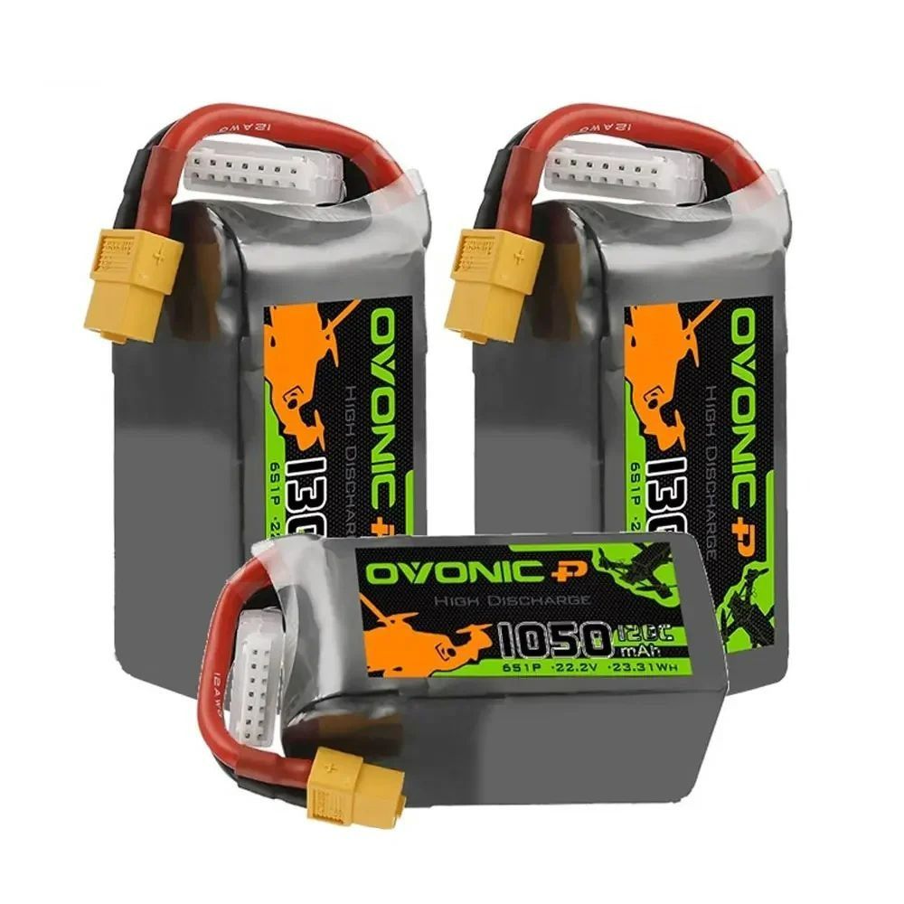 OVONIC 4S 6S Lipo Battery 1050mAh  1300mAh 1550mAh 1300mAh 1550mAh 2200mAh LiPo Battery Pack For FPV Helicopter Drone Boat Airplane-HPXGRC