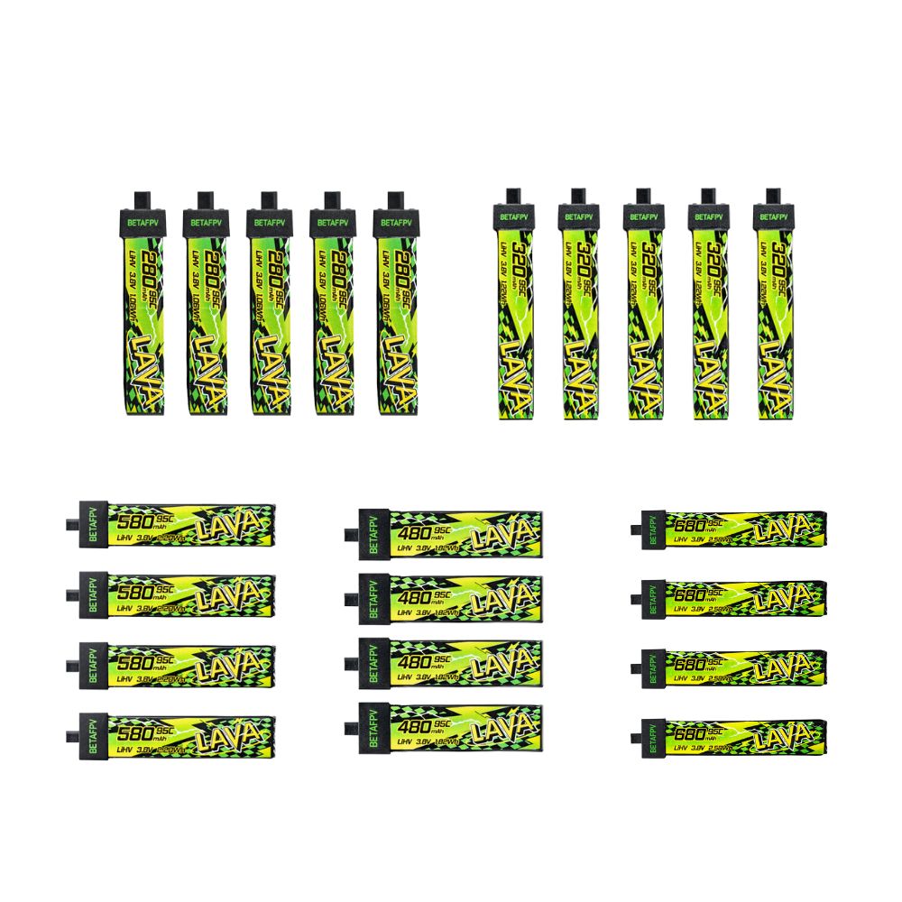 BETAFPV LAVA II 1S 95C 280/320/480/580 680mAh Battery