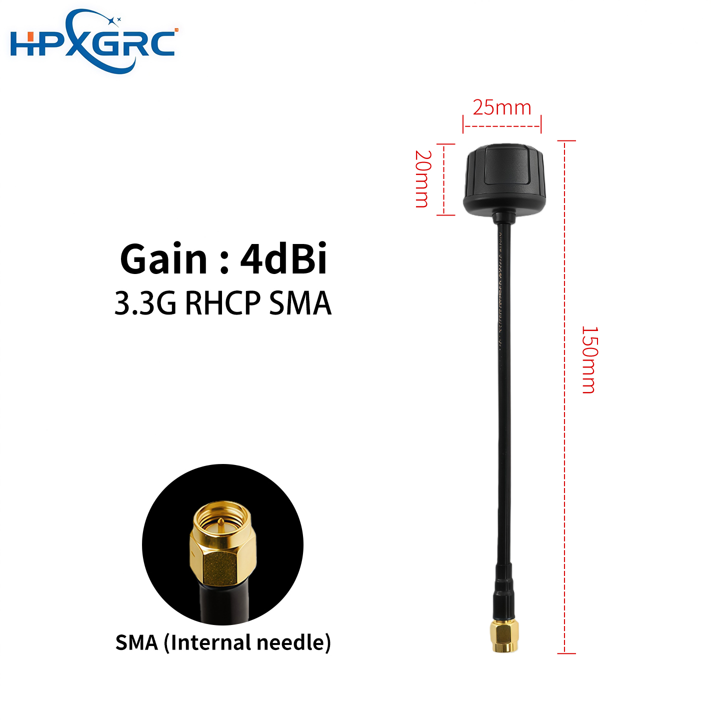 HPXGRC 3.3G/4.9G/5.8G Right-Hand Circularly Polarized High-Performance Antenna