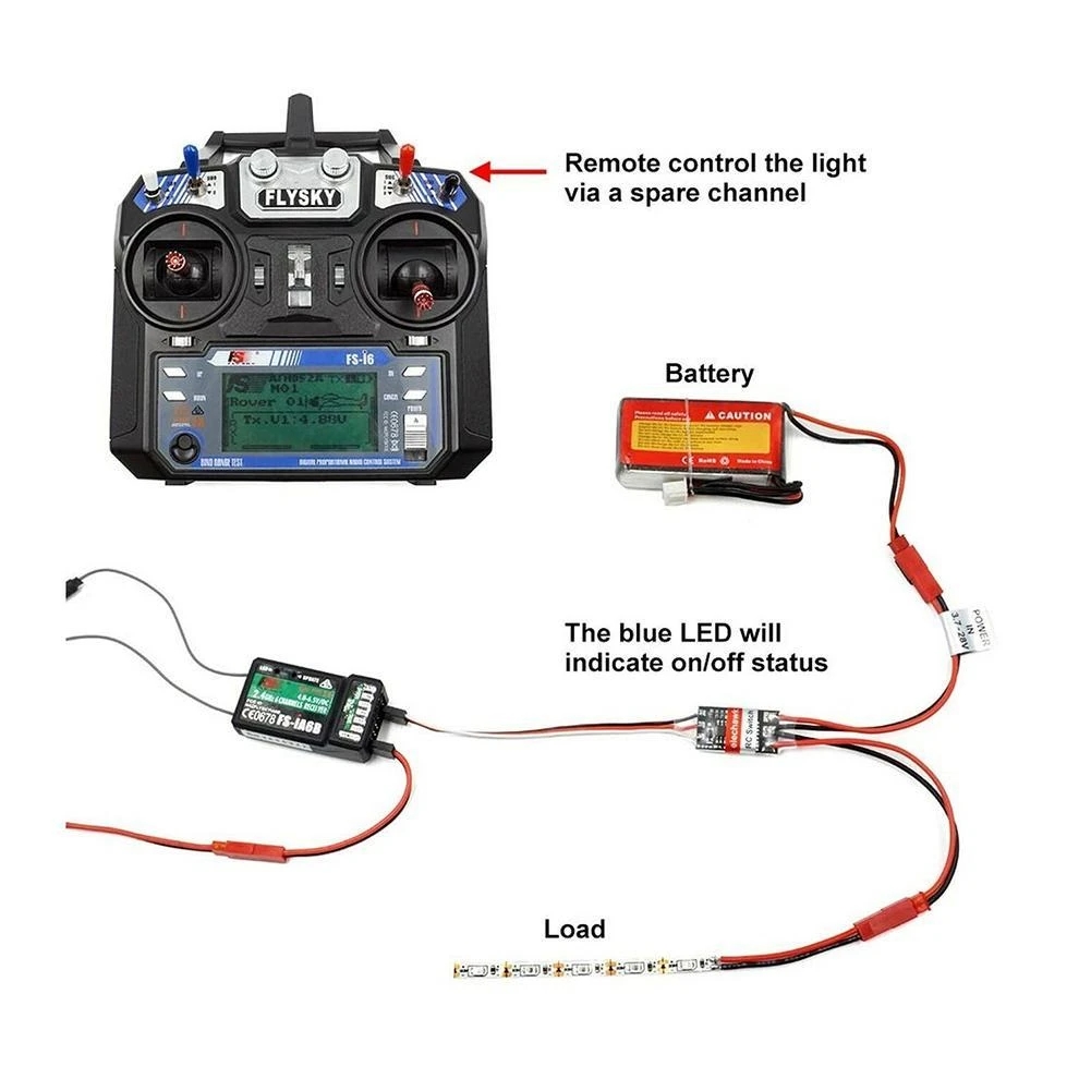 2-20A High Current Remote Control Electronic Switch 3-30V Voltage Module Plant Protection RC Drone Water Pump PWM Signal Control-HPXGRC