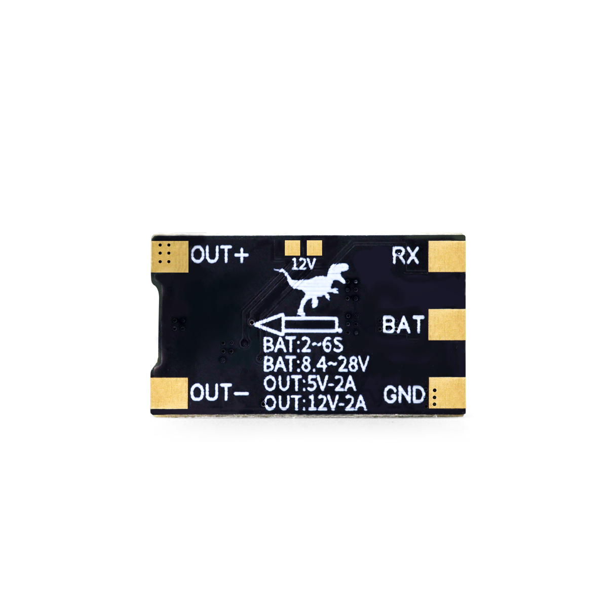HGLRC 5-12V BEC Step-down Module 5V/12V Output / 8.4V-28V Input Supports Welding or Wiring Terminal Connection for RC FPV Drone-HPXGRC