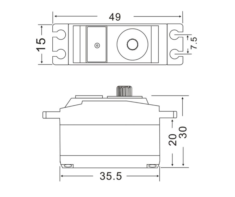 JX Servo PDI-2506MG 6.6KG Metal Gear Digital Coreless Servo For RC Car RC 450 500 Helicopter Fixed-wing Airplane-HPXGRC