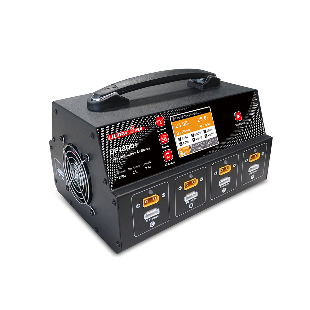 ULTRA POWER UP1200+ 8-way 25A high-power battery smart charger with screen for crop protection