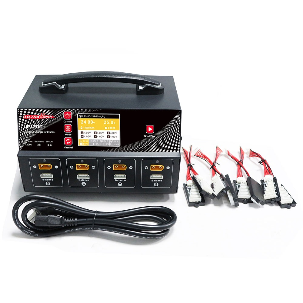 ULTRA POWER UP1200+ 8-way 25A high-power battery smart charger with screen for crop protection
