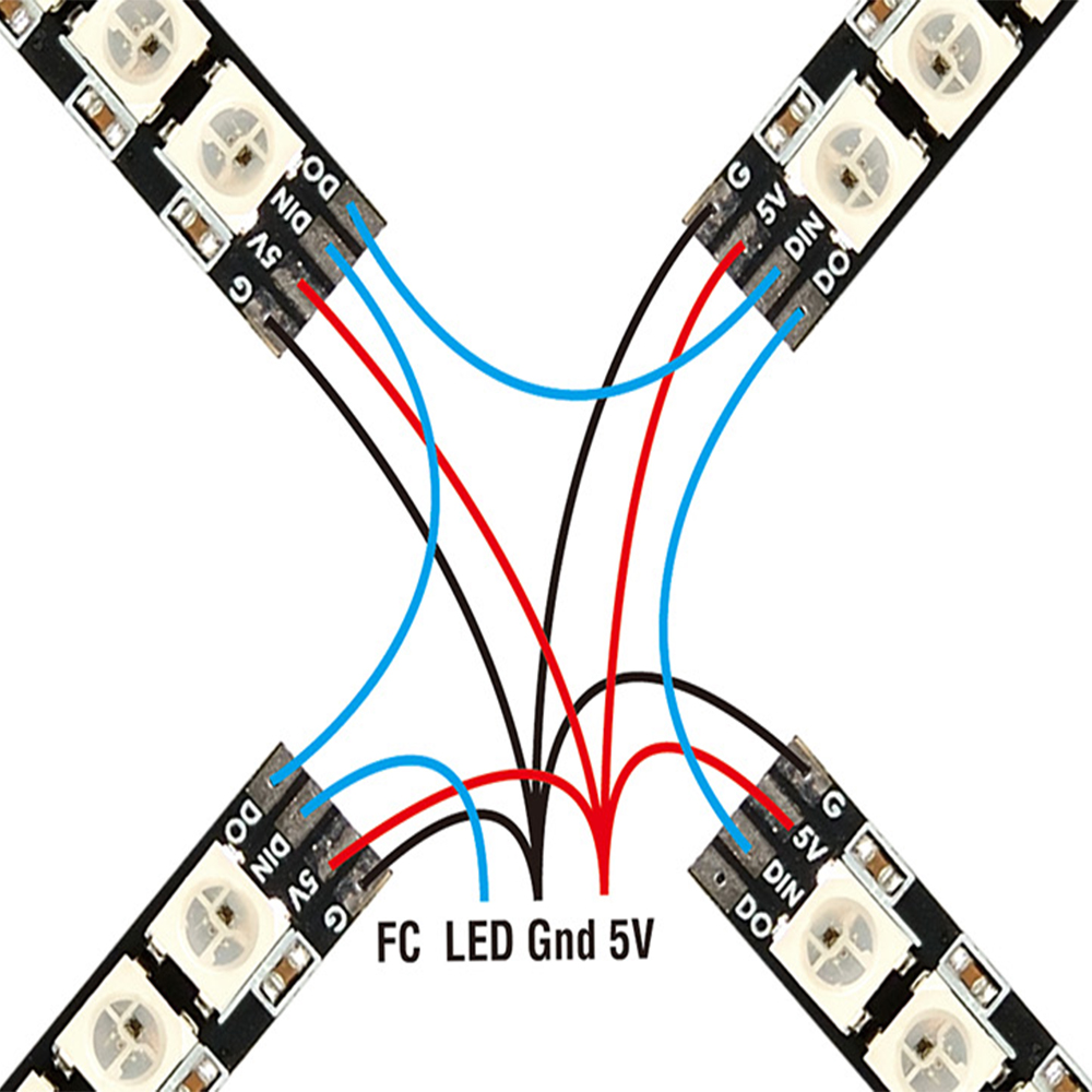 MATEKSYS Matek ARM Light LED 2812 LED STRIP SLIM MATEK 2812 led strip 57*8mm Board for FPV LED Drone ARM Light-HPXGRC