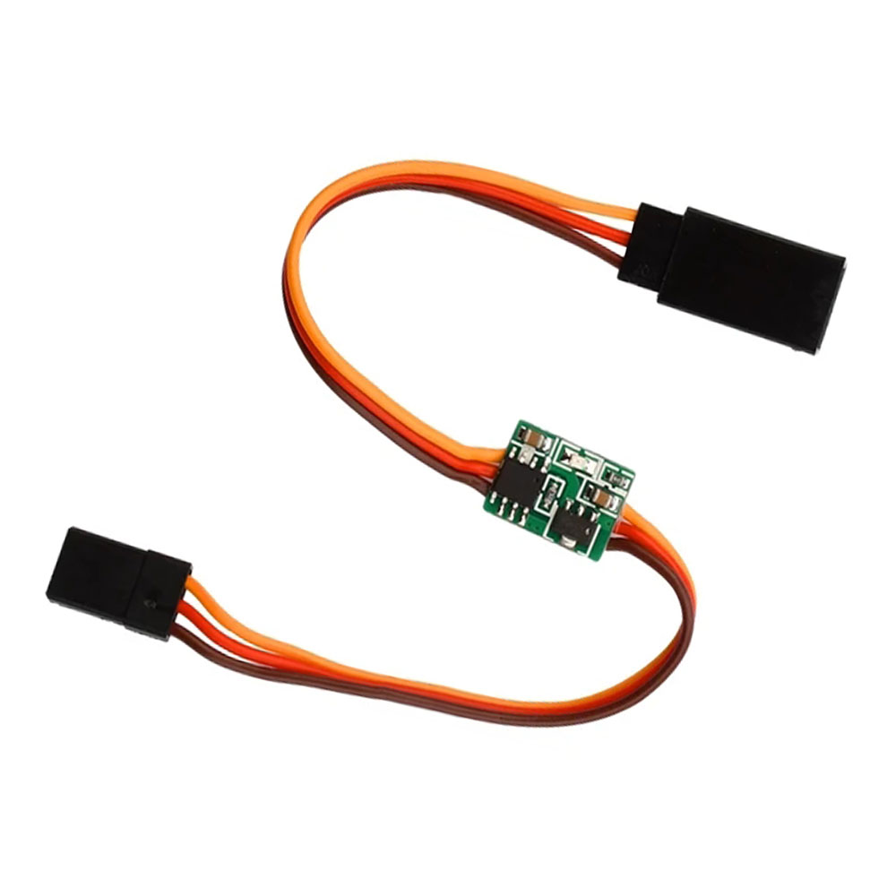 Universal Servo Inverter Signal 4-6V / 3.6V-24V Steering Gear Reverser Low/High Voltage For RC Servo Airplane V-tail-HPXGRC