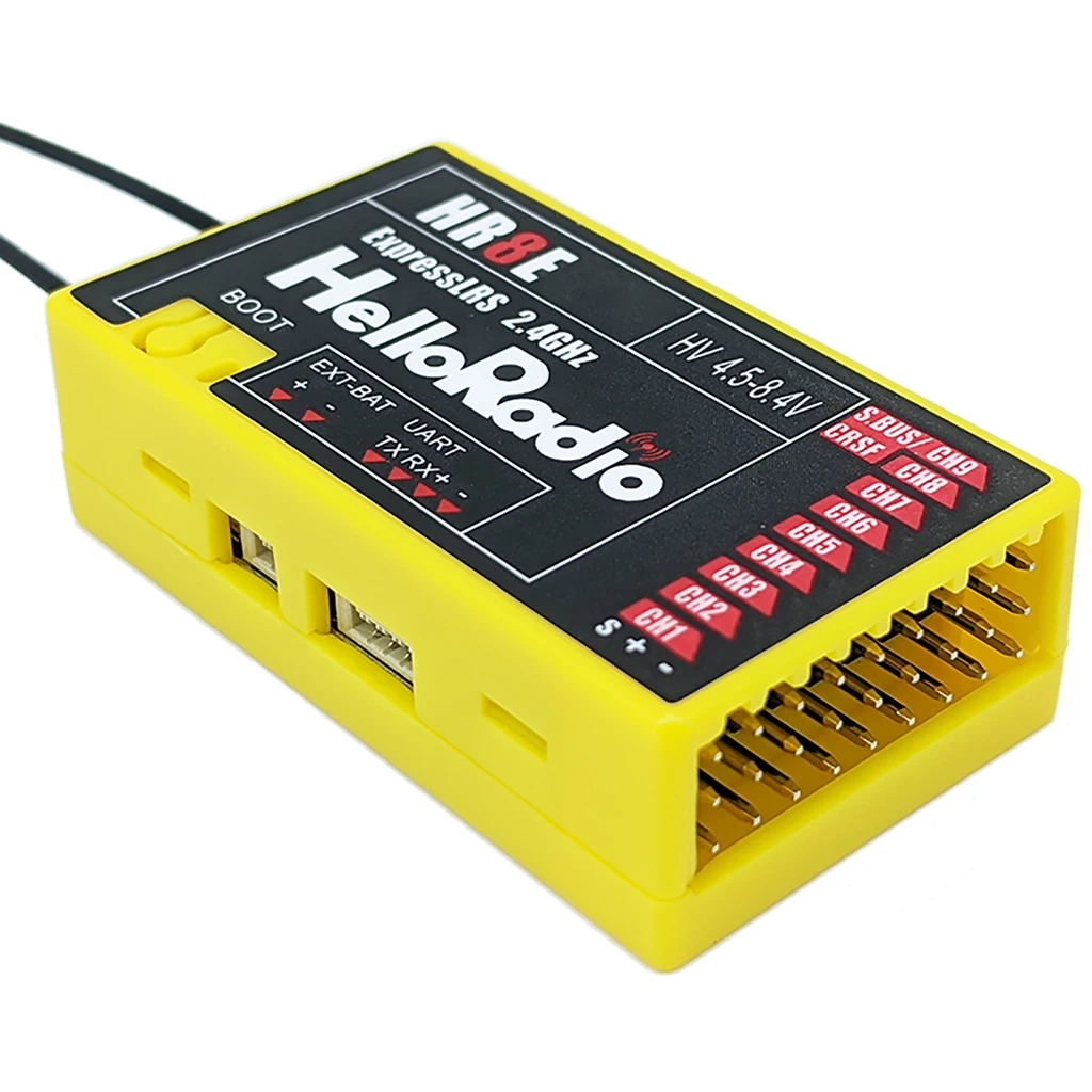 HelloRadio HR8E ELRS PWM 9CH Receiver 2.4G