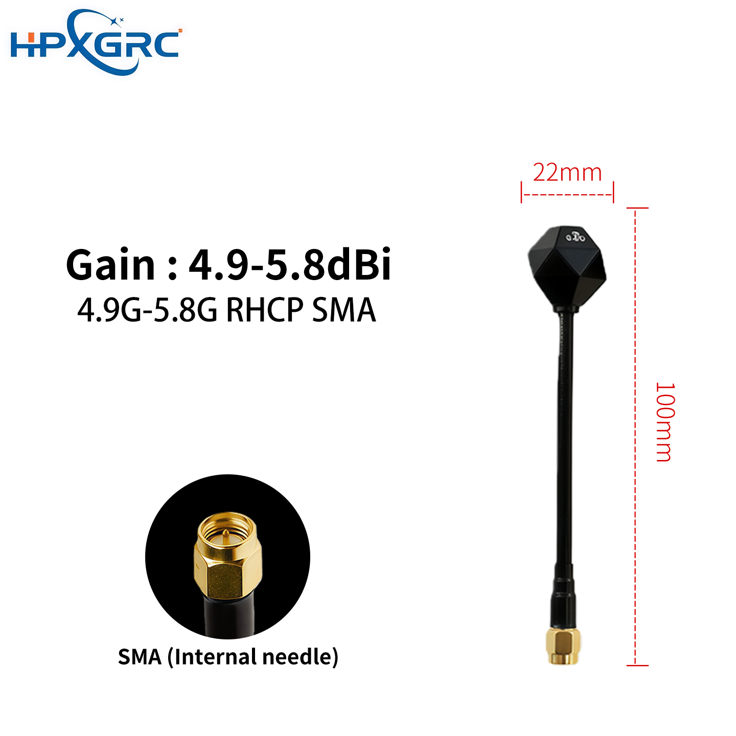 HPXGRC 3.3G/4.9G/5.8G Right-Hand Circularly Polarized High-Performance Antenna