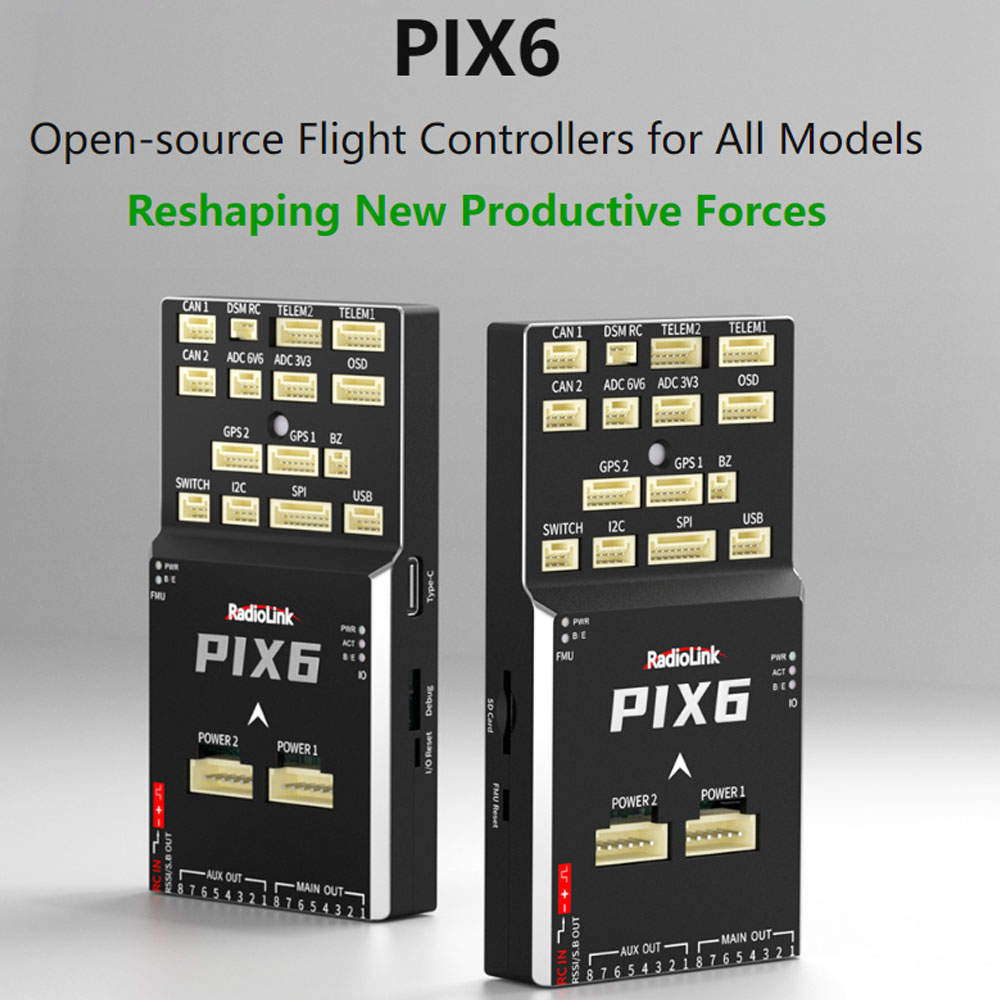 Radiolink PIX6 Open-source APM Flight Controller FC with GPS M10N SE100 for RC Drone Quadcopter/2-8 Axis Multirotor-HPXGRC
