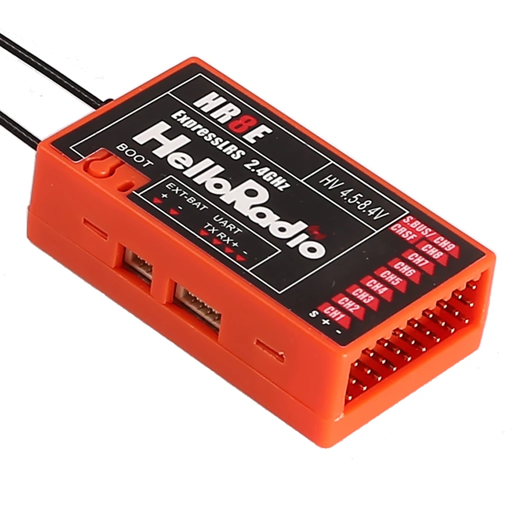 HelloRadio HR8E ELRS PWM 9CH Receiver 2.4G