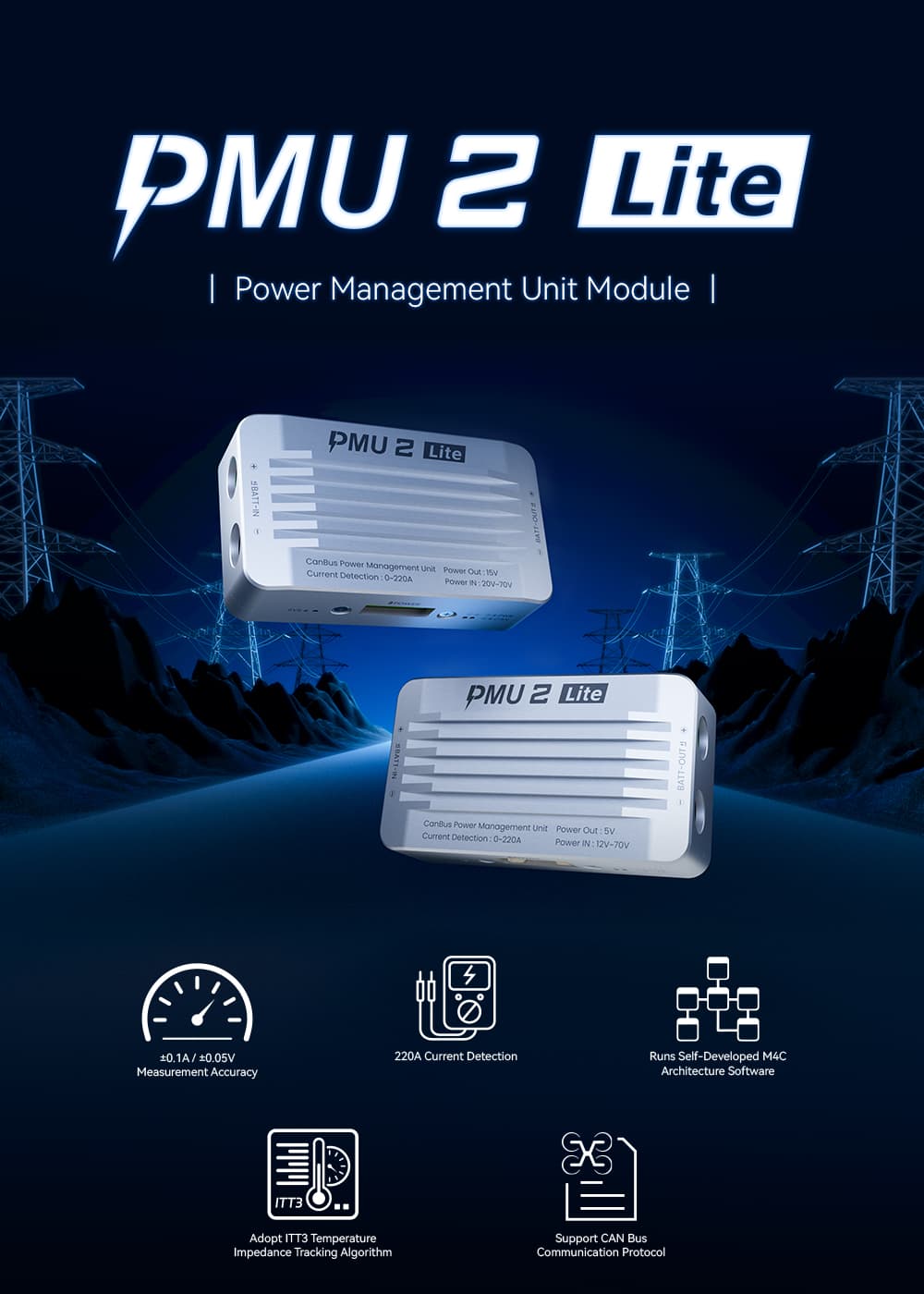 CUAV PMU 2 Lite Power Module Feature