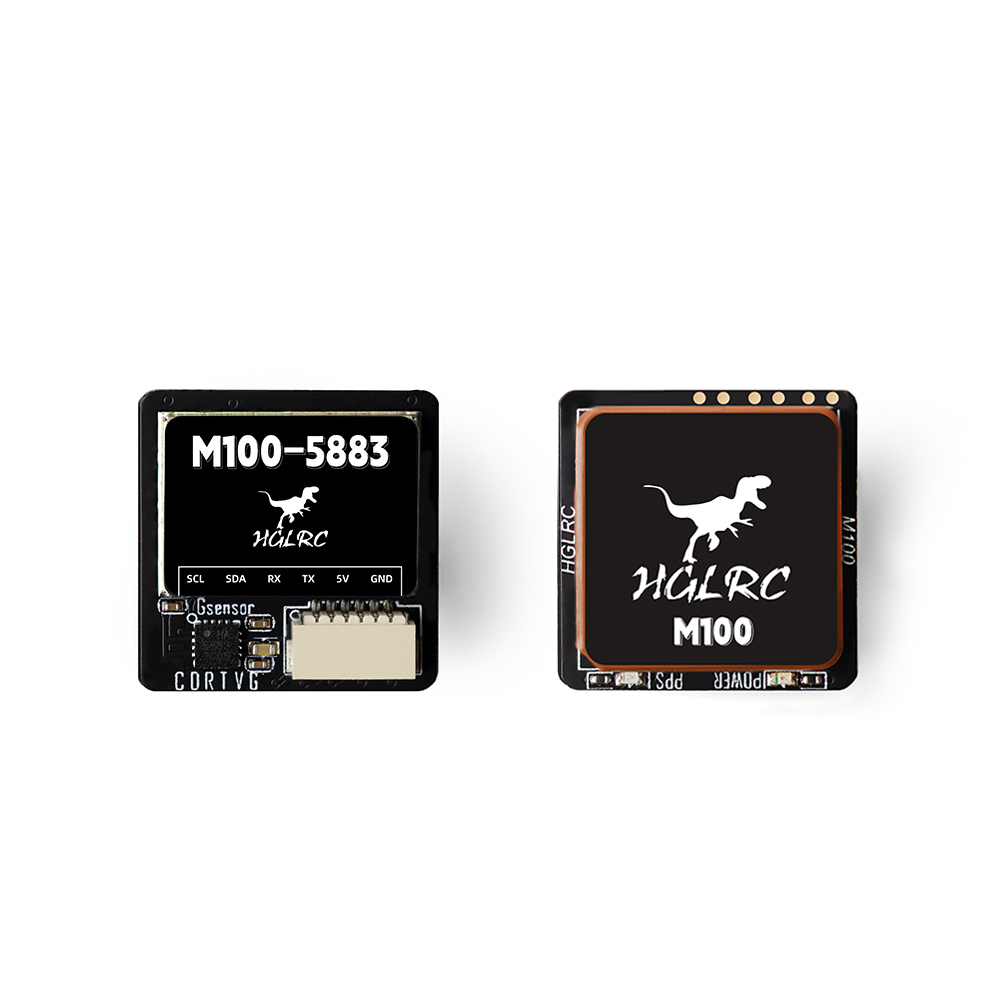 HGLRC M100-5883 M10 GPS Module with Compass Ceramic Antenna on-board LED Indicators 21x21mm