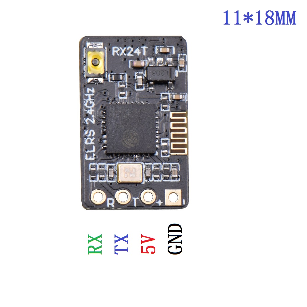 JHEMCU ExpressLRS RX24T 2.4G ELRS Radio Nano Long Range Receiver