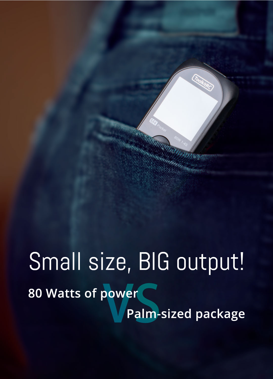 Small size, BIG output! 80 Watts of power，Palm-sized package