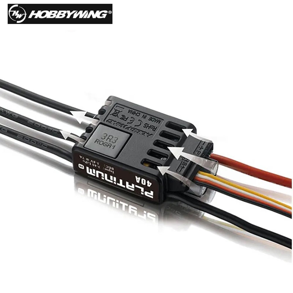 Hobbywing Platinum V4 25A 40A 60A 80A 120A Brushless ESC Electronic Speed Controller 3-6S Lipo Built-in BEC-HPXGRC