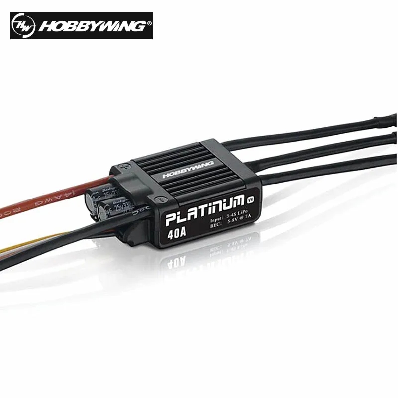 Hobbywing Platinum V4 25A 40A 60A 80A 120A Brushless ESC Electronic Speed Controller 3-6S Lipo Built-in BEC-HPXGRC