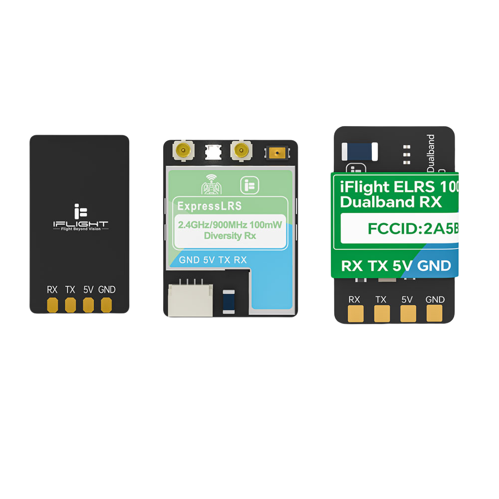 iFlight ExpressLRS ELRS Dual Band Receiver 100mW 500mW Adjustable Power Long Range RX with Diversity Antenna for FPV Drones-HPXGRC