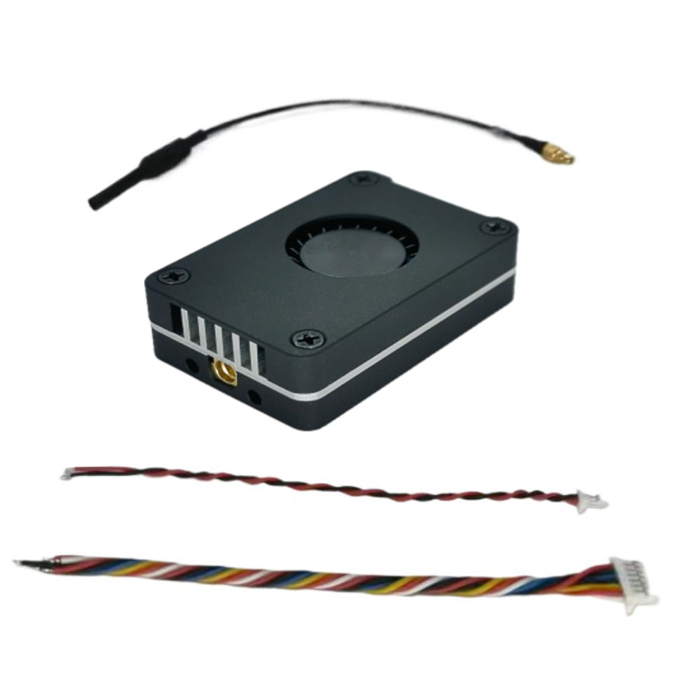 VTX-F2 5.8GHz 2.5W High Power 48CH VTX Video Transmitter With CNC Shell Micro Turbo Fan 7-36V 