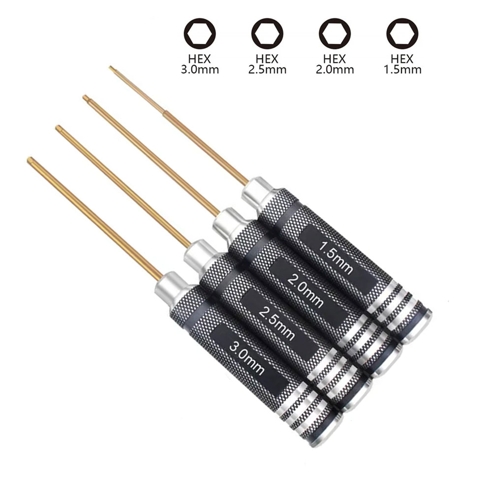 1.5mm 2.0mm 2.5mm 3.0mm Hex Screw Driver Screwdriver Set Hexagon Tool Kit For FPV Racing Drone Heli Airplanes Cars Boat RC Tools-HPXGRC