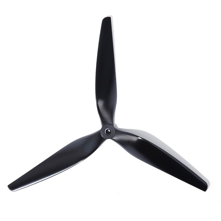 HQ Macroquad Prop 9inch/10inch  Tri-blade Black-carbon Reinforced Nylon Propeller