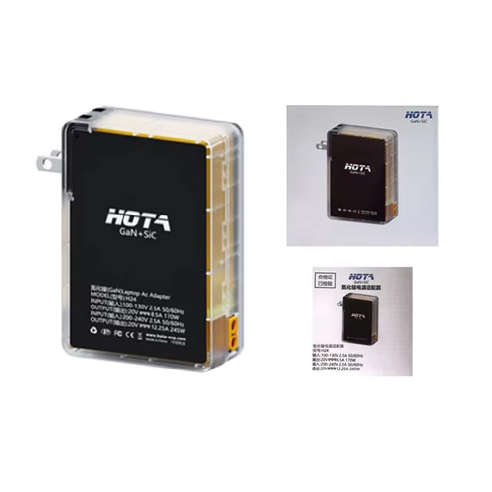 HOTA H24 245W GaN Gallium Nitride AC Adapter P24 PD 248W USB Type-C Charger w/ 3-6S XT60 Input