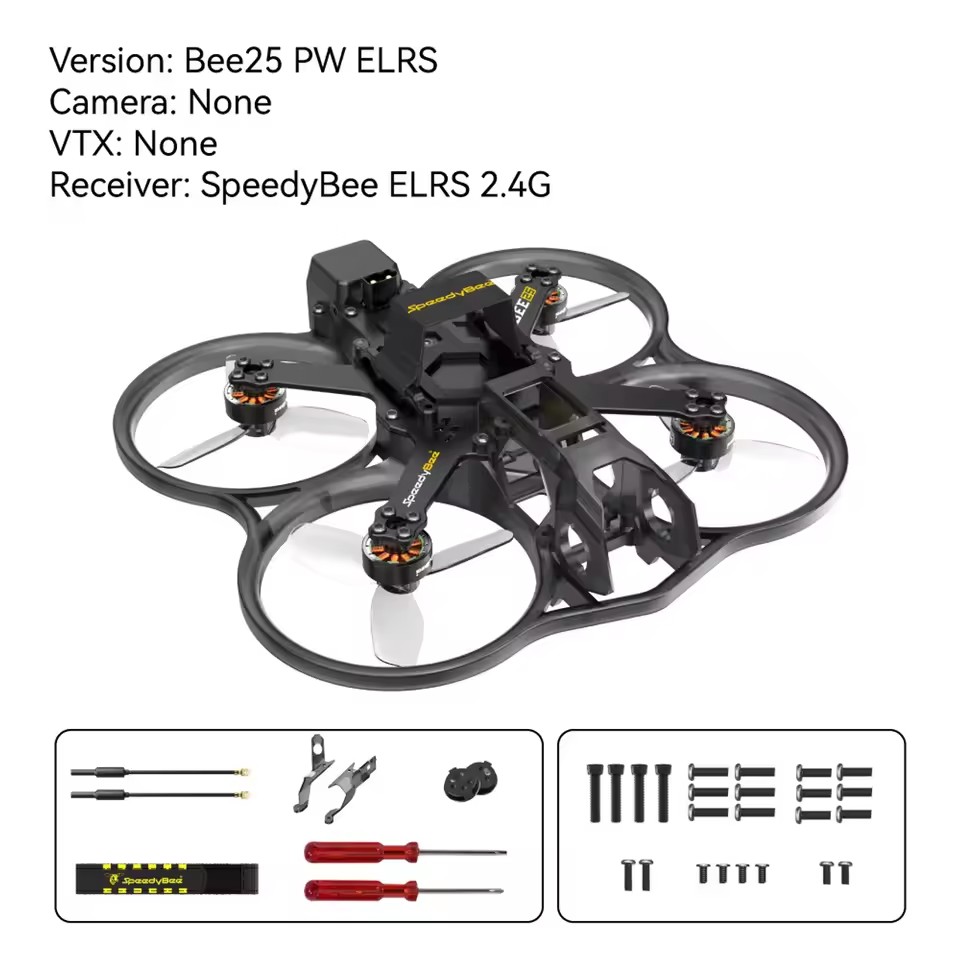 SpeedyBee Bee25 2.5inch HD FPV Drone ELRS 2.4G TBS Version Suited for O4 O3 Air Unit Runcam Link RC FPV Cinewhoop Drone Airplane-HPXGRC