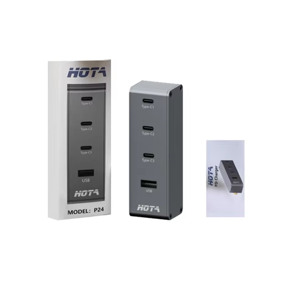 HOTA H24 245W GaN Gallium Nitride AC Adapter P24 PD 248W USB Type-C Charger w/ 3-6S XT60 Input