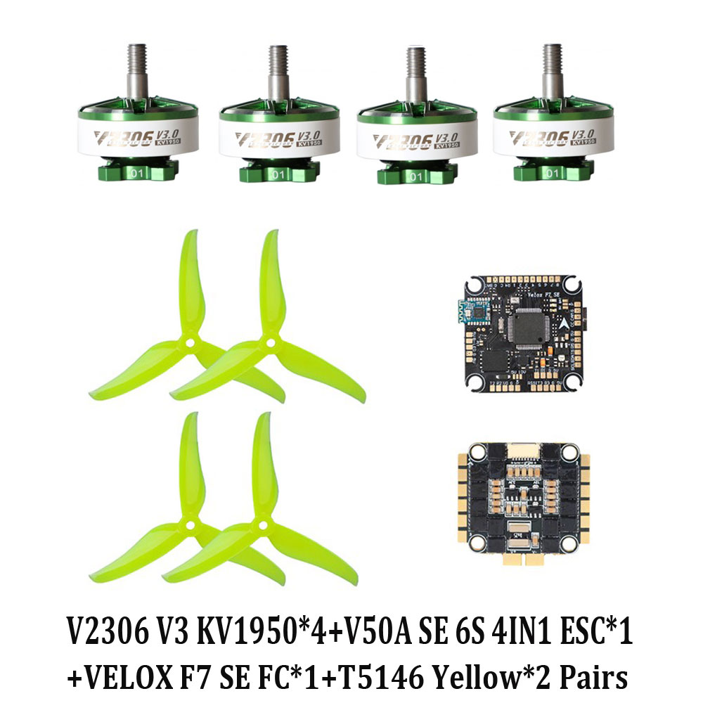 T-HOBBY Velox 5Inch Freestyle Power System V2306 / V2207 V3 Motors&V50A SE 6S 4IN1 ESC&VELOX F7 SE Flight Controller&T5146 Props-HPXGRC