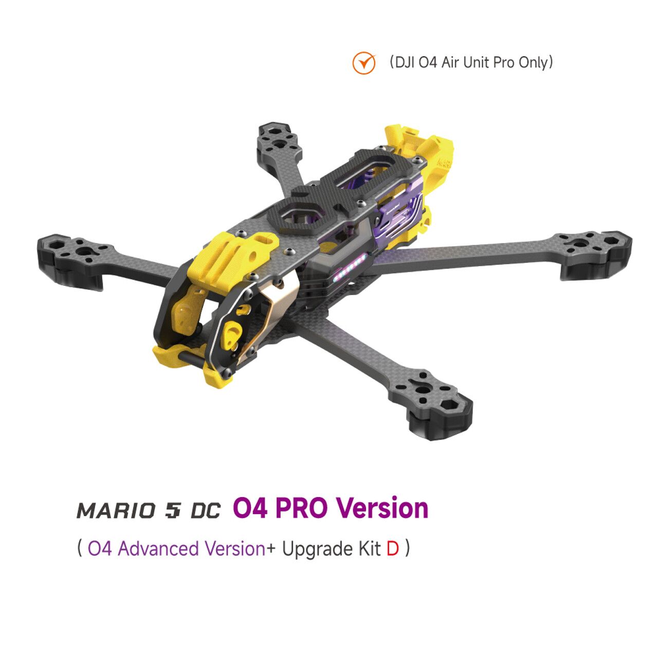 SpeedyBee Mario 5 O4 Frame Kit DC / XH Version with Carbon Fiber Plate FPV Freestyle RC Racing Drone