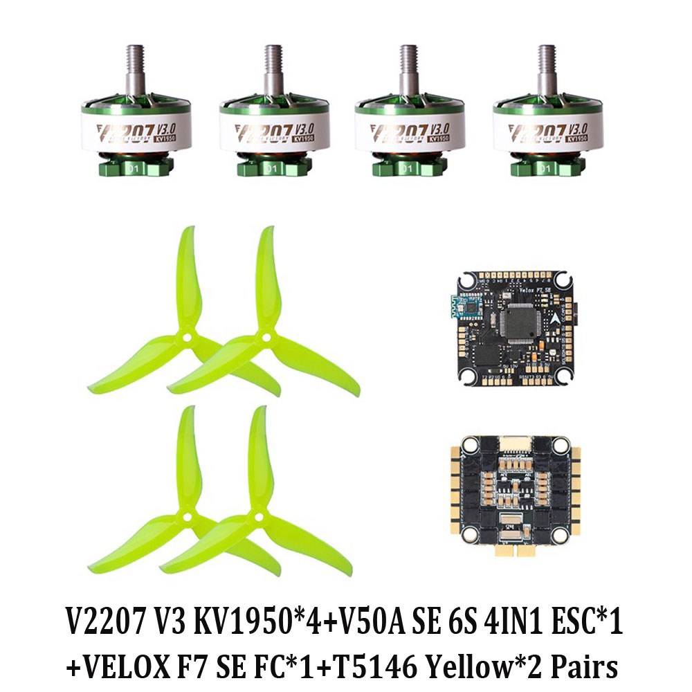 T-HOBBY Velox 5Inch Freestyle Power System V2306 / V2207 V3 Motors&V50A SE 6S 4IN1 ESC&VELOX F7 SE Flight Controller&T5146 Props-HPXGRC