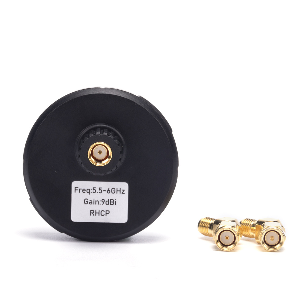 iFlight Pigeon 5.8G Circular Polarization Directional 9dBi Gain FPV Patch Antenna RP-SMA LHCP RHCP with 2PCS 45 Degree Adapter-HPXGRC